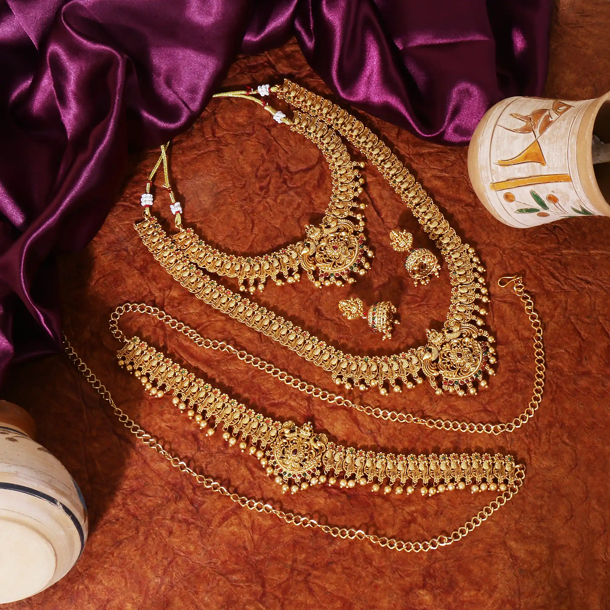 Allure Fancy Jewellery Sets Tempal Jewellery Set.png